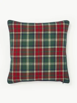 Karierte Baumwoll-Kissenhülle Stirling