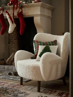 Karierte Baumwoll-Kissenhülle Stirling