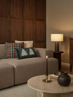 Karierte Baumwoll-Kissenhülle Stirling