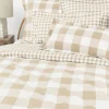 Karierter Baumwoll-Bettdeckenbezug Nels
