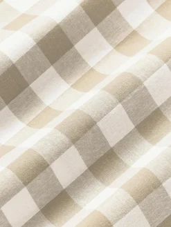 Karierter Baumwoll-Bettdeckenbezug Nels