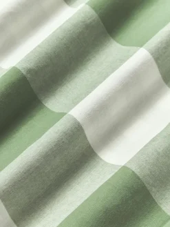 Karierter Baumwoll-Kopfkissenbezug Nels