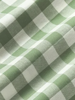 Karierter Baumwoll-Kopfkissenbezug Nels