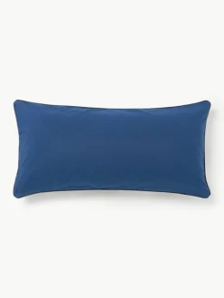 Karierter Baumwollperkal-Kopfkissenbezug Scarlet mit Keder