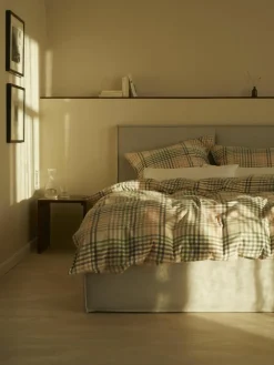 Karierter Flanell-Bettdeckenbezug Eli