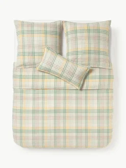 Karierter Flanell-Bettdeckenbezug Eli