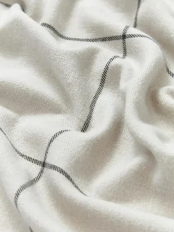 Karierter Flanell-Wendekopfkissenbezug Noelle aus Baumwolle