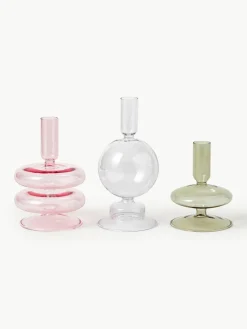 Kerzenhalter Clea in organischer Form, 3er-Set