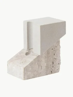 Kerzenhalter Offset aus Travertin