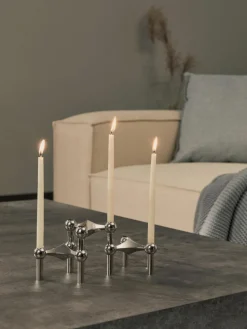 Kerzenhalter Stoff Nagel, 3er-Set