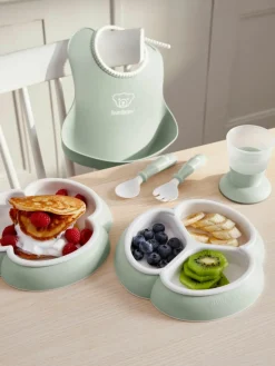 Kindergeschirr Bliss mit Lätzchen, 8er-Set