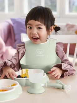 Kindergeschirr Bliss mit Lätzchen, 8er-Set