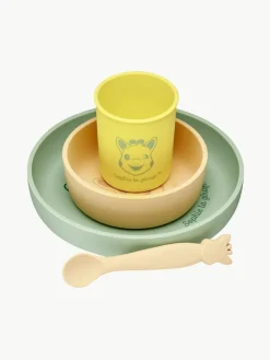 Kindergeschirr-Set Sophie la girafe aus Silikon, 4-tlg.