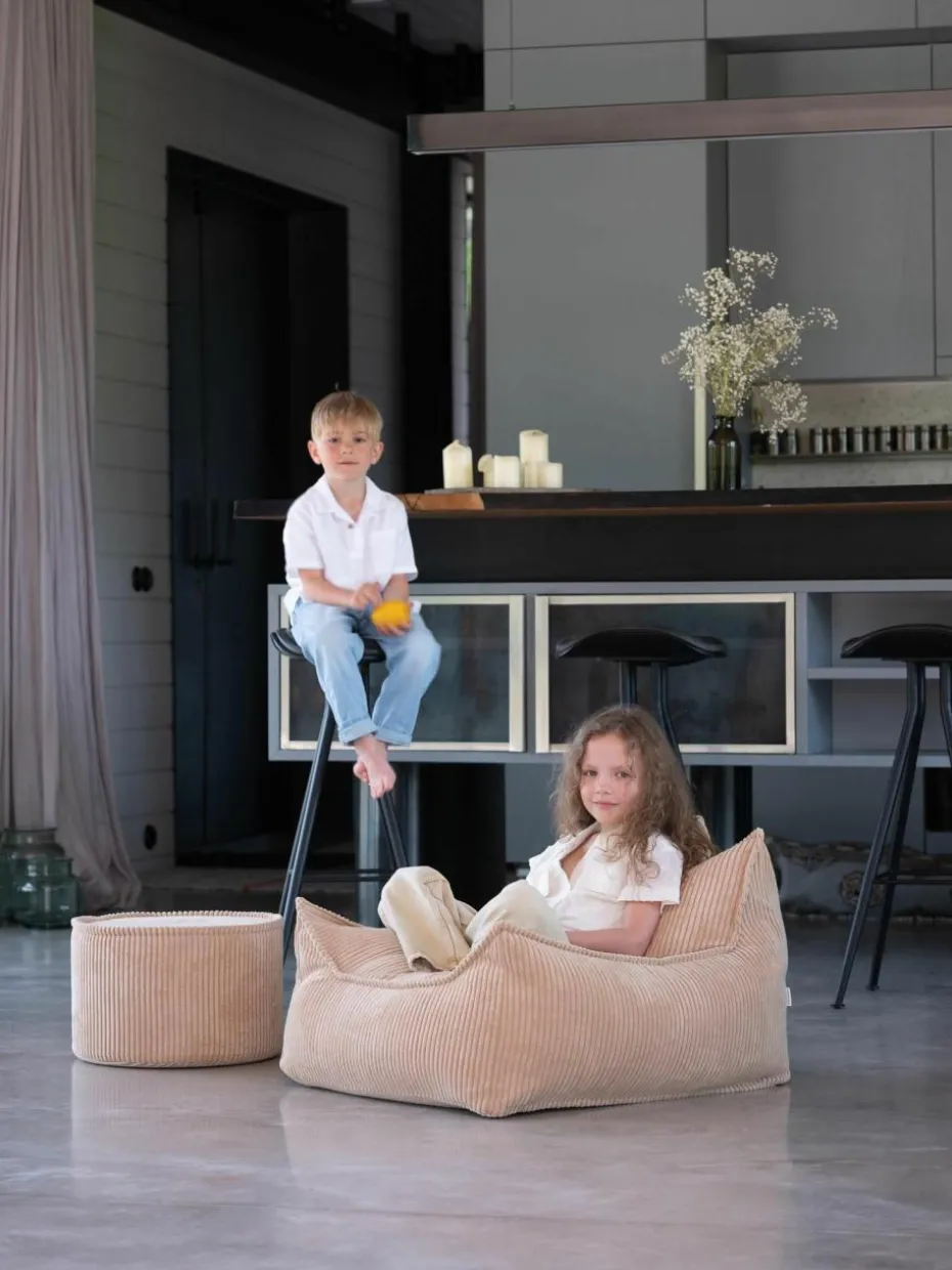 Kinder-Pouf Sugar aus Cord, Ø 40 cm