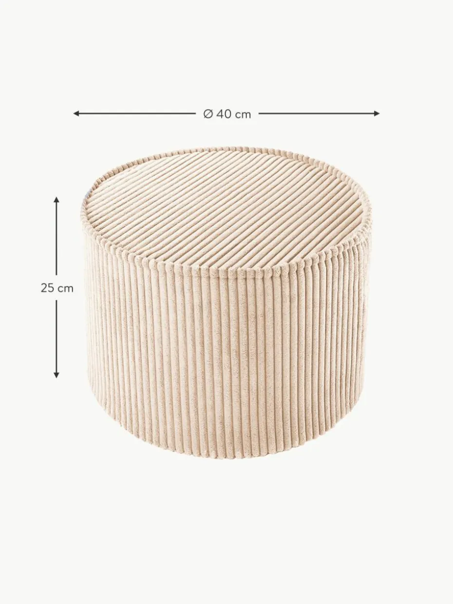 Kinder-Pouf Sugar aus Cord, Ø 40 cm