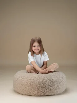 Kinder-Pouf Sugar aus Teddy, Ø 65 cm