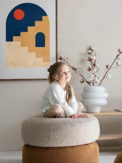 Kinder-Pouf Sugar aus Teddy, Ø 65 cm