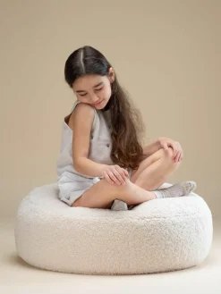 Kinder-Pouf Sugar aus Teddy, Ø 65 cm