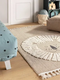 Kinderteppich Momo mit Quasten und Hoch-Tief-Effekt