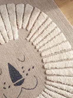 Kinderteppich Momo mit Quasten und Hoch-Tief-Effekt