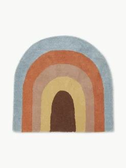 Kinderteppich Rainbow aus Wolle in Regenbogenform