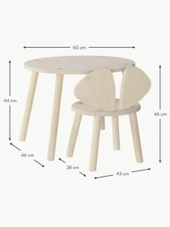 Kindertisch Mouse mit Kinderstuhl, 2er-Set