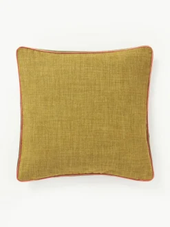 Kissenhülle Cressida mit zweifarbiger Kederumrandung