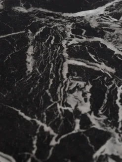 Klappbarer Beistelltisch Cupid mit Glasplatte in Marmor-Optik