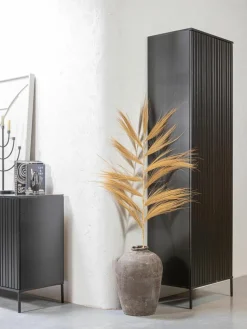 Kleiderschrank Avourio aus Kiefernholz mit geriffelter Front