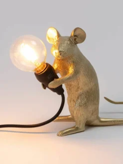Kleine LED-Tischlampe Mouse mit USB-Anschluss