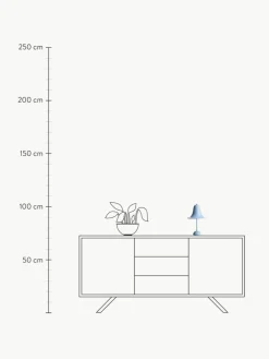 Kleine mobile LED-Tischlampe Pantop, Design Verner Panton