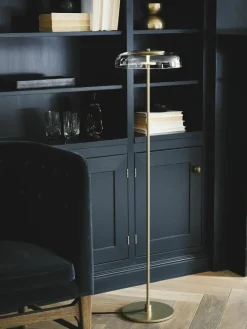 Kleine mundgeblasene LED-Stehlampe Blossi, dimmbar