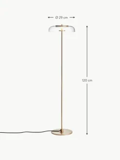 Kleine mundgeblasene LED-Stehlampe Blossi, dimmbar