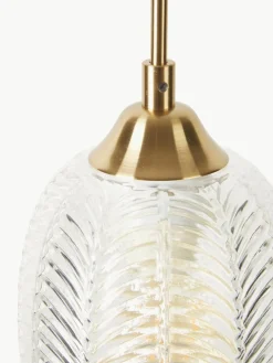 Kleine Pendelleuchte Vario aus satiniertem Glas