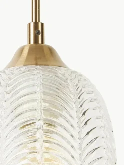 Kleine Pendelleuchte Vario aus satiniertem Glas