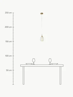 Kleine Pendelleuchte Vario aus satiniertem Glas