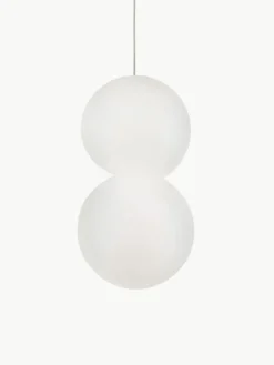 Kleine Pendelleuchte Zero aus Glas und Beton