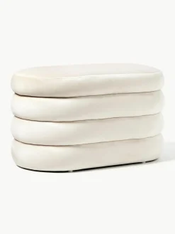 Kleine Samt-Polsterbank Alto mit Stauraum