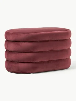 Kleine Samt-Polsterbank Alto mit Stauraum