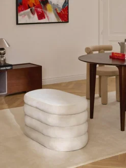 Kleine Samt-Polsterbank Alto mit Stauraum