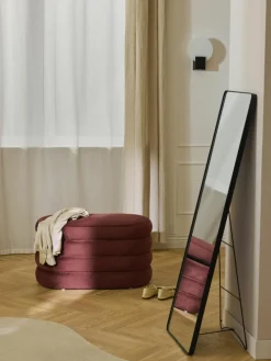 Kleine Samt-Polsterbank Alto mit Stauraum