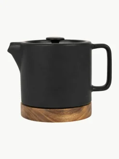 Kleine Teekanne Nordika mit Akazienholzsockel, 700 ml