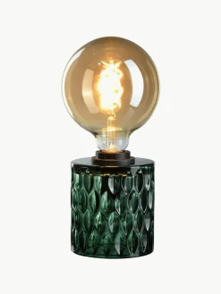 Kleine Tischlampe Crystal Magic aus grünem Glas