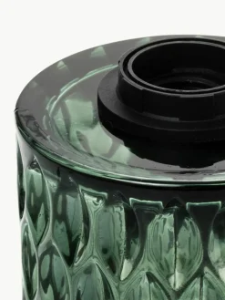 Kleine Tischlampe Crystal Magic aus grünem Glas