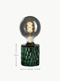 Kleine Tischlampe Crystal Magic aus grünem Glas