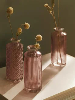 Kleine Vasen Adore aus Glas, 3er-Set