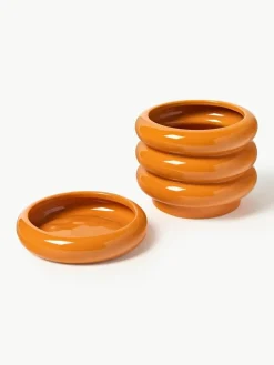 Kleiner Übertopf Rudi aus Steinzeug, H 16 cm