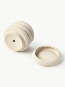 Kleiner Übertopf Rudi aus Steinzeug, H 16 cm