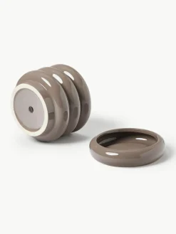 Kleiner Übertopf Rudi aus Steinzeug, H 16 cm