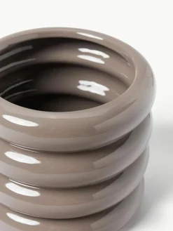 Kleiner Übertopf Rudi aus Steinzeug, H 16 cm